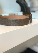 W.KLEINBERG Matte Alligator Belt in Miller