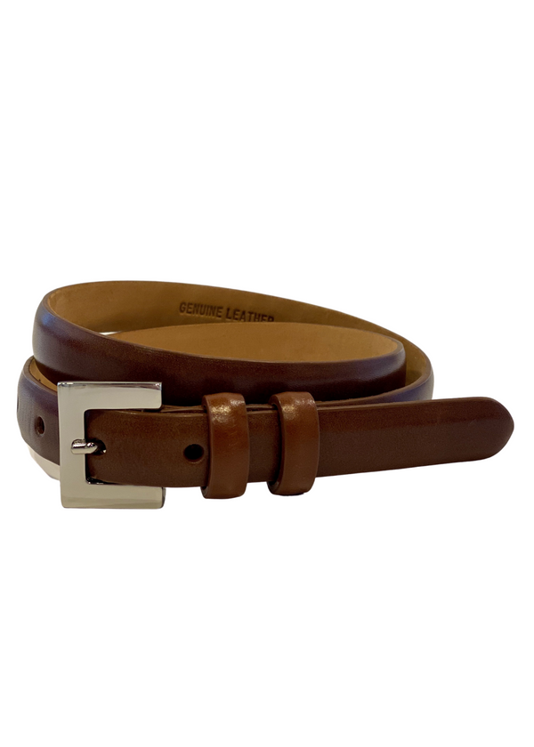 W.Kleinberg Skinny Leather Belt with Double Keepers