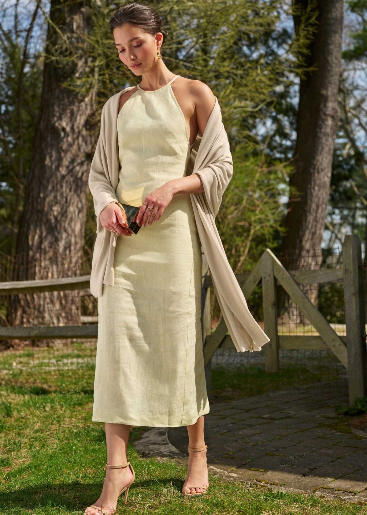 WHITE + WARREN Silk Cashmere Travel Wrap - Sand