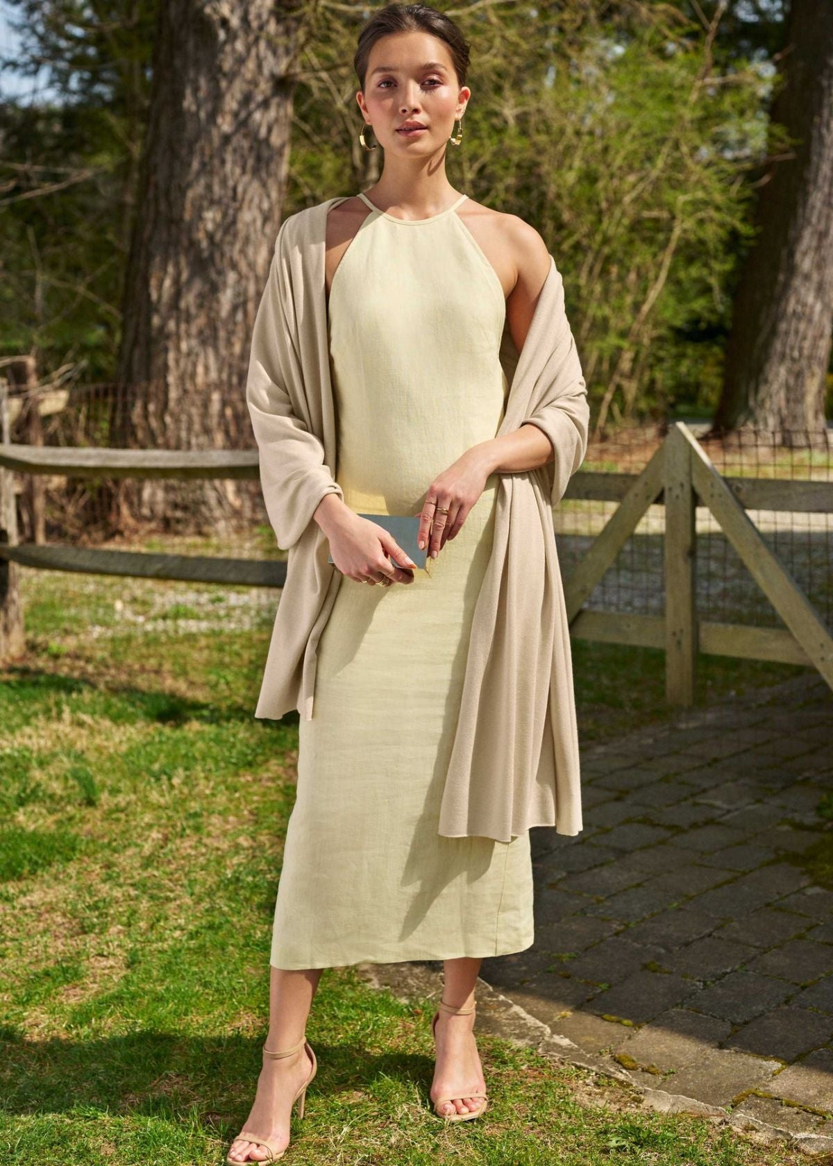 WHITE + WARREN Silk Cashmere Travel Wrap - Sand