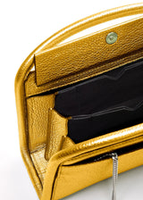 BEHNO Lex Mini Accordion Metallic Handbag - Bright Gold